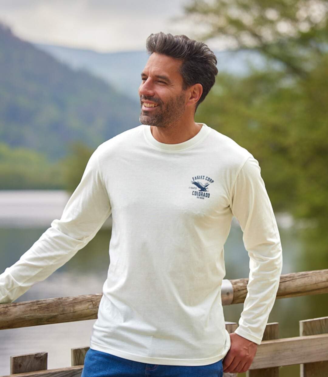 ATLAS FOR MEN - Lote de 4 Camisetas para Hombre - Mangas largas - Disponible en Tallas Grandes, Desde la M hasta la 5XL