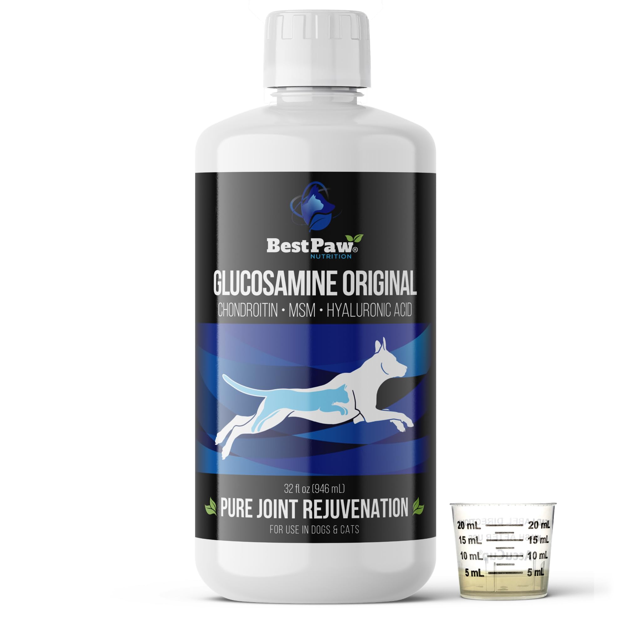 - Best Paw Nutrition Liquid Glucosamine Chondroitin for Dogs - Hip Dysplasia & Joint Pain Relief - Canine Health Food Supplement - Natural Pet Vitamins with MSM for Dog Mobility Support - 32oz