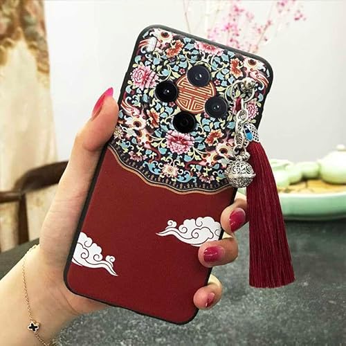 Phone Case Compatible with VIVO Y500 Pro China, Anti-dust Waterproof Bell Soft case Dirt-resistant Back Cover Protective Tassel 
