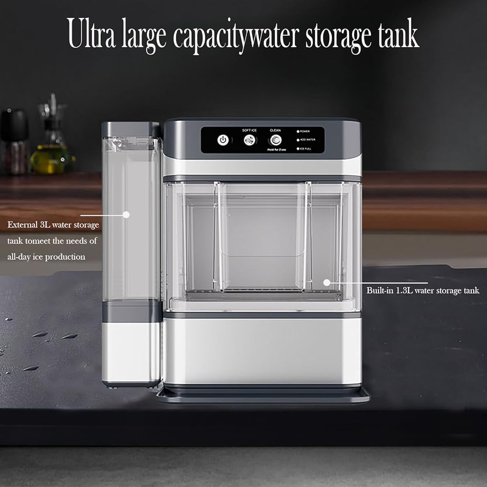 Portable Countertop Ice Maker - 41 Lbs/24h Capacity, One-Click Operation, Self-Cleaning, With 3l Detachable Water Tank For Home, Office, And Bar Use on Fridge.com - View 5