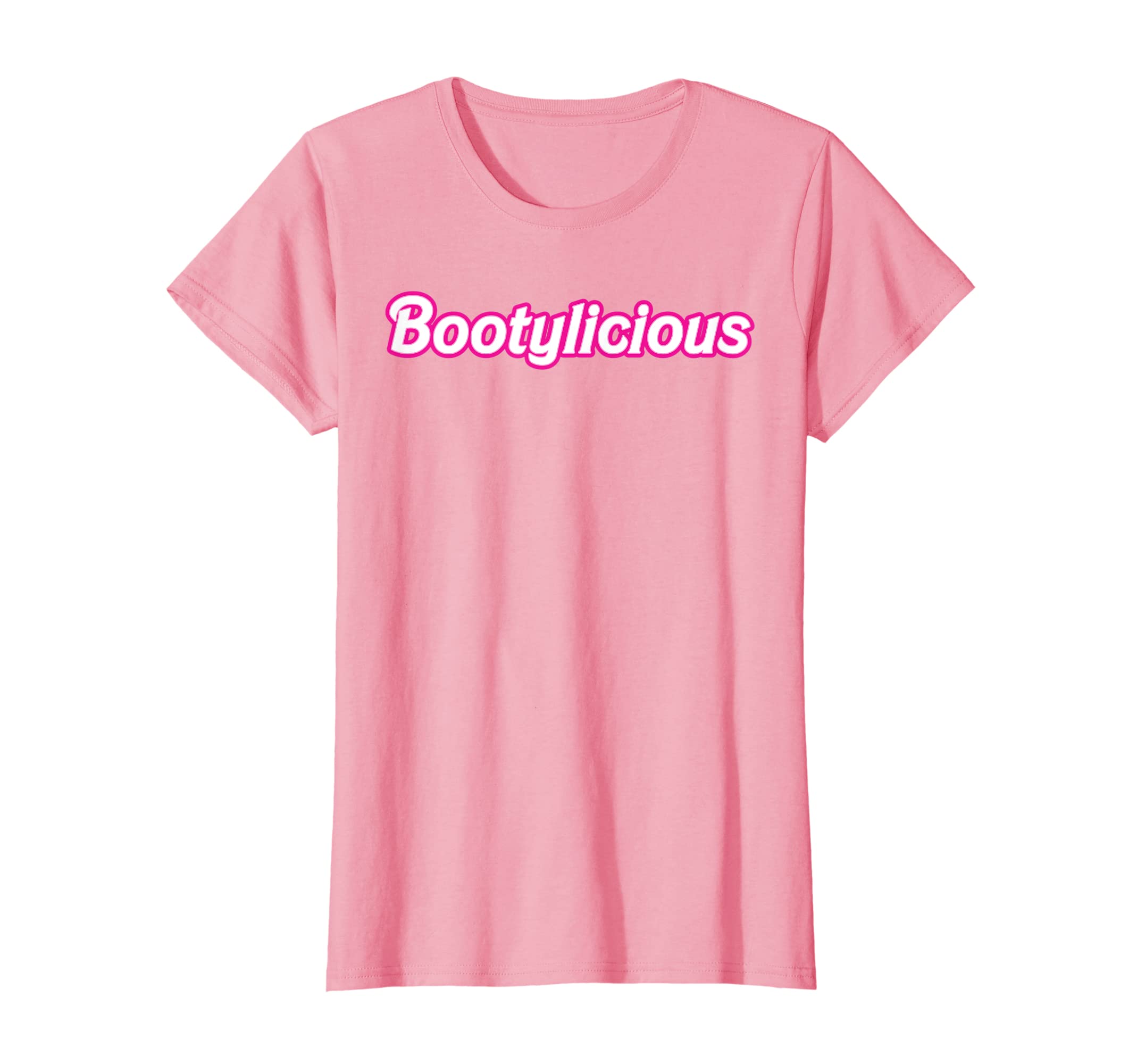 Love The PinkWomens Bootylicious Pink Retro Girlie T-Shirt