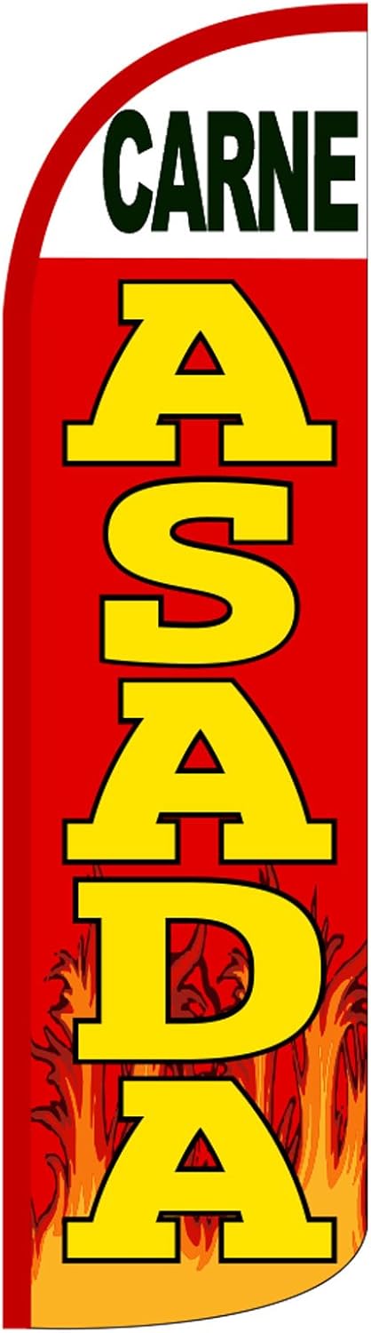 NEOPlex "Carne Asada 12-Foot WINDLESS Swooper Feather Flag (Flag Only)
