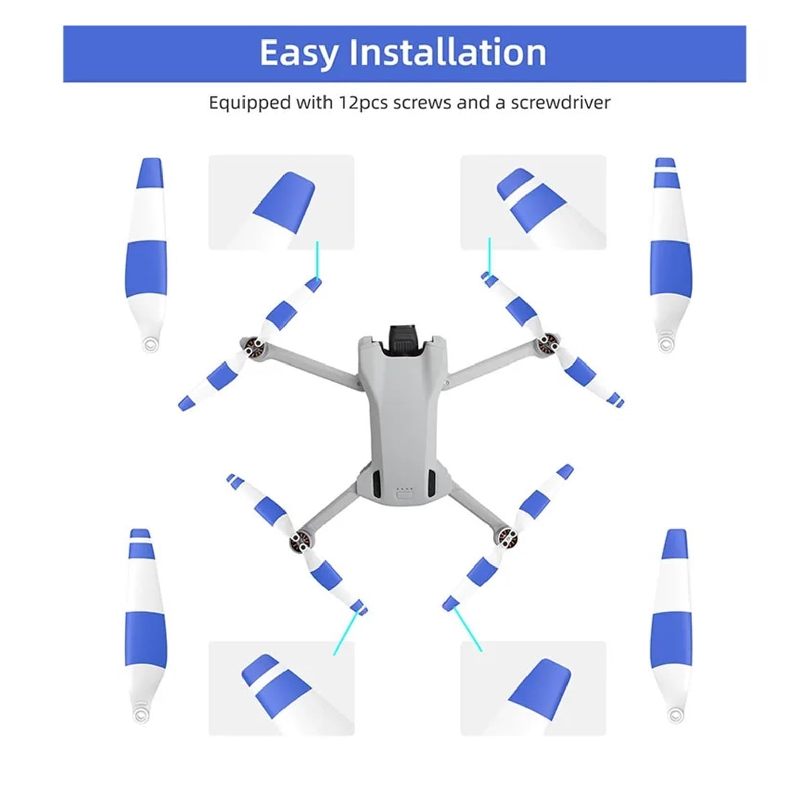 Compatibile con, DJI, Mini 3 Eliche 6030F 8PCS