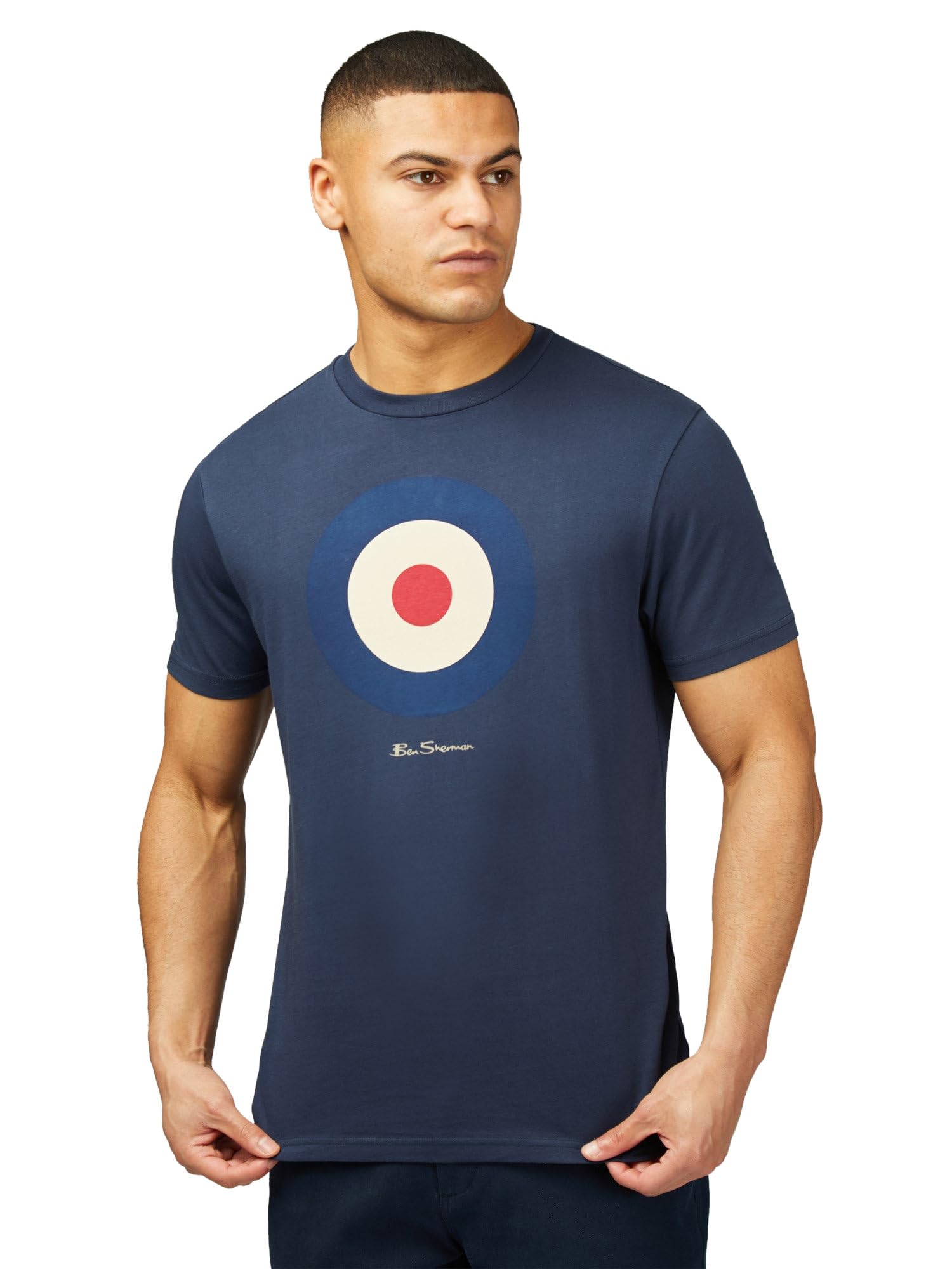 Ben Sherman Men's Dark Navy Signature Target T-Shirt - Short Sleeved (Dark Navy) M