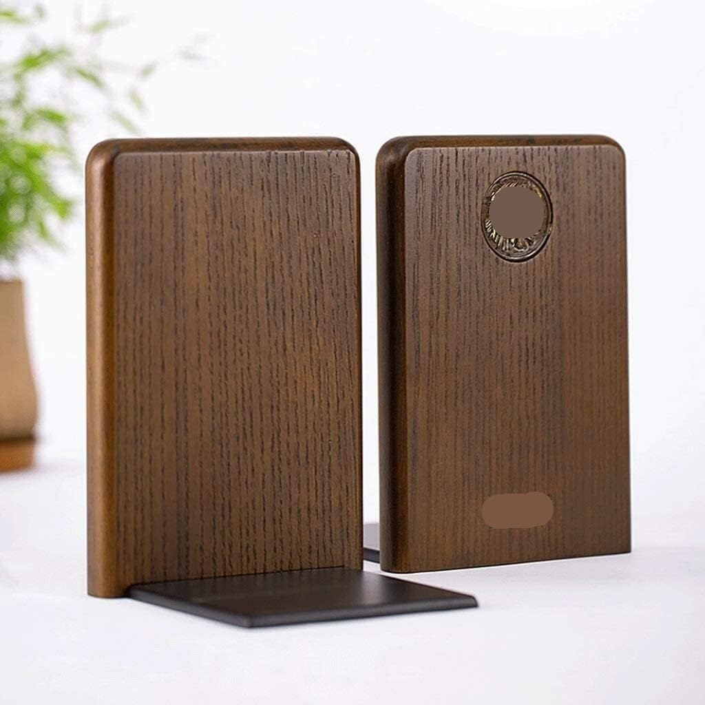 Sujetalibros para Casa Oficina Escuela Sujetalibros Elegantes Decoración De Madera Personalidad Tapones para Libros Sujetar para Estanterías