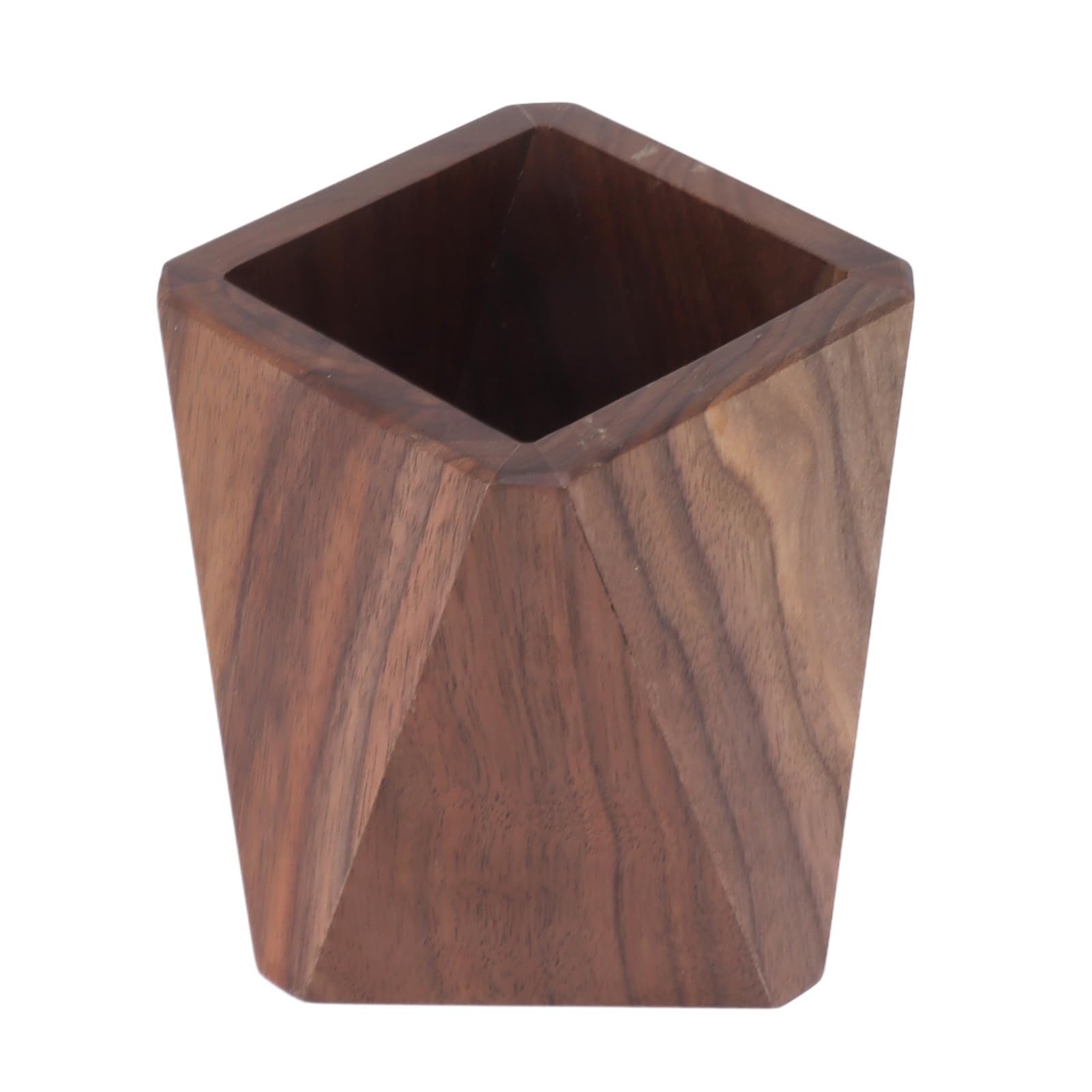 Cocoarm Récipient à Ustensiles de Cuisine, Porte-stylo en Bois de Noyer, Grande capacité, Finition Lisse, Coin Angulaire pour la Cuisine, le Bureau Familial, le Rangement des Pinceaux de Maquillage