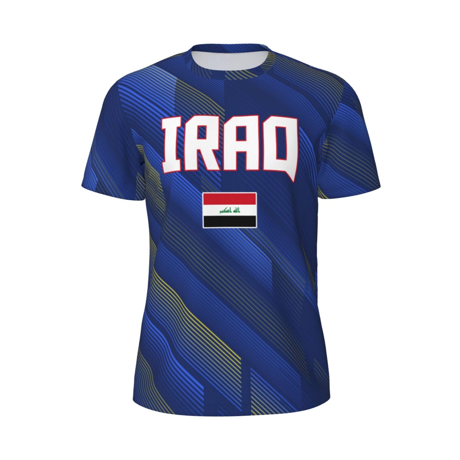 DABOYOZHZH Iraq Flag Cool Iraqans (35) Sports Jersey Mesh T-Shirt 3D Print for Running Cycling Soccer Tennis Fitness Climbing Shirts