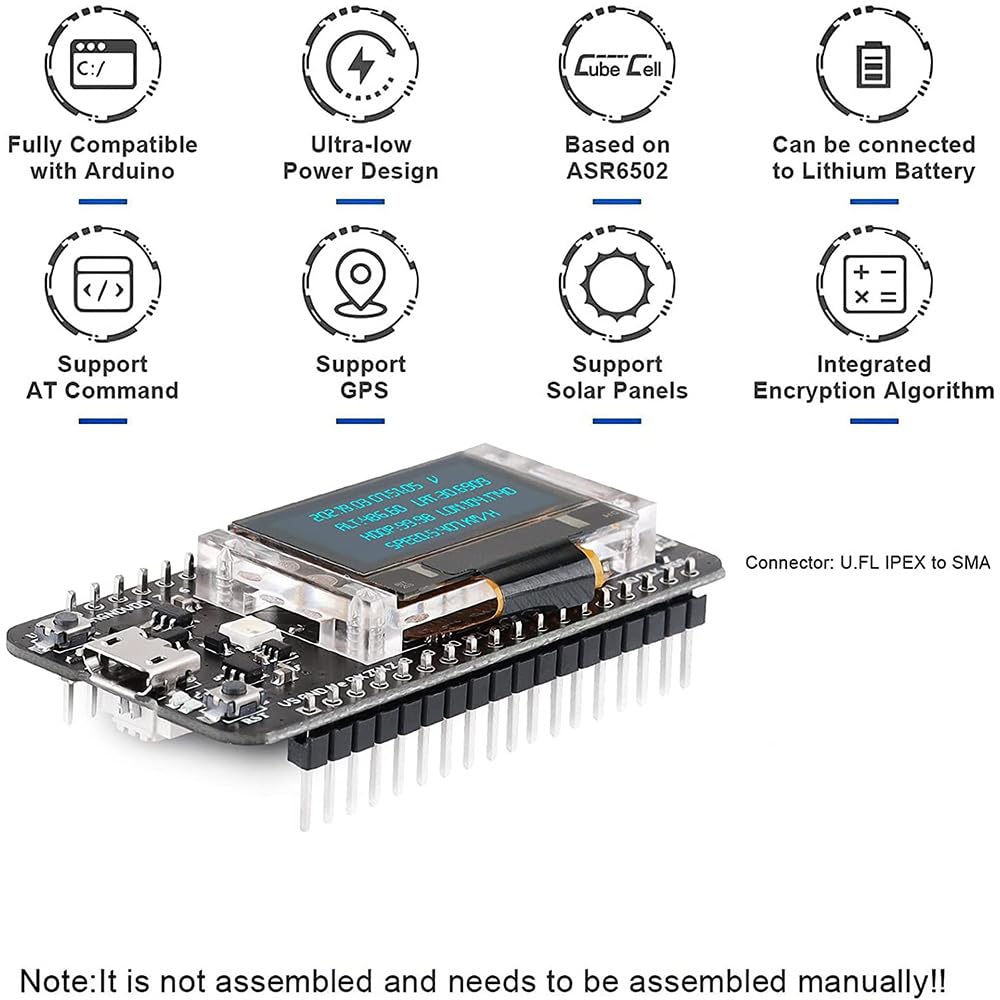 DollaTek LoRa GPS LoRaWAN ASR6502 panel s?oneczny Internet przedmiotów, niskie zu?ycie pr?du, inteligentne rolnictwo cz?stotliwo?? 863~928 MHz