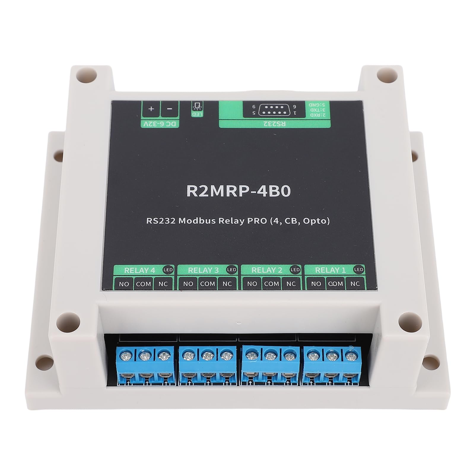 Aramox Módulo de Relé Industrial, RS232 RTU Optoacoplador (R2MRP-4B0)