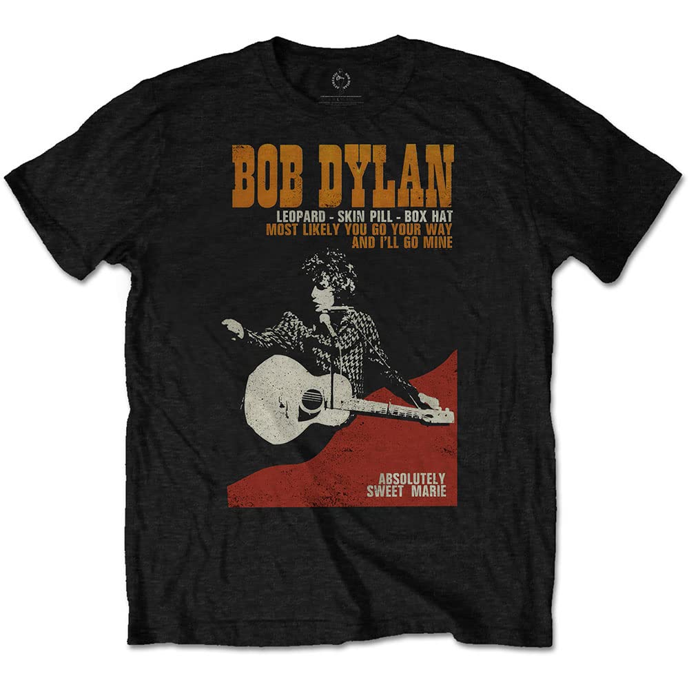 Bob Dylan DYLTS16MB04 T-Shirt, Black, X-Large