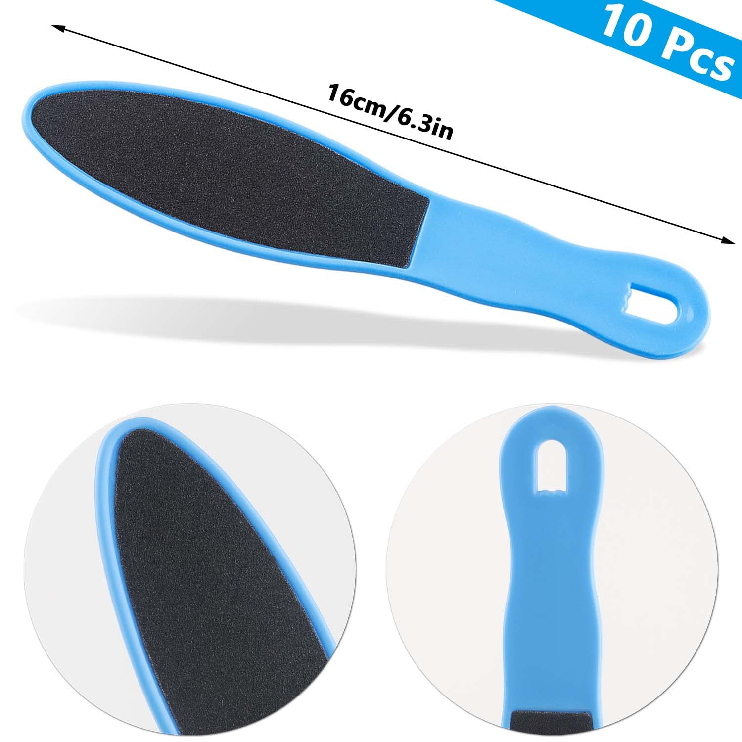 TYFYH Foot File 10 Pcs Double Sided Foot Files,Foot Scraper Hard Skin Remover Pedicure Foot Files Foot Exfoliator Effectively Feet Hard Skin Remover and Calluses,Reusable - Image 2