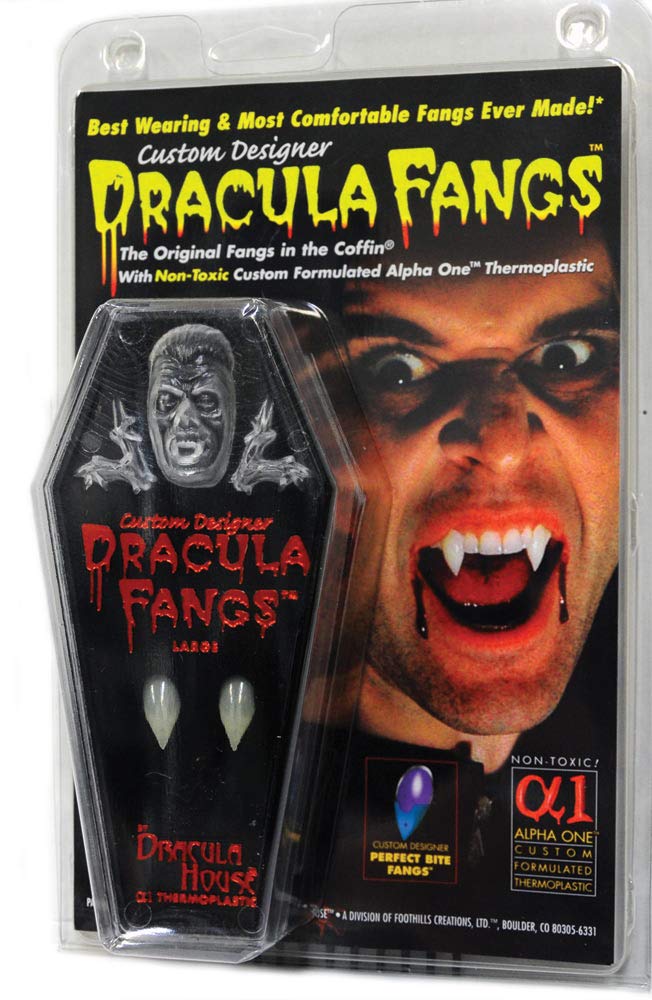 Foothills Creations The Costume King FH01CXL Dracula Fangs Clam Shell - Extra Large