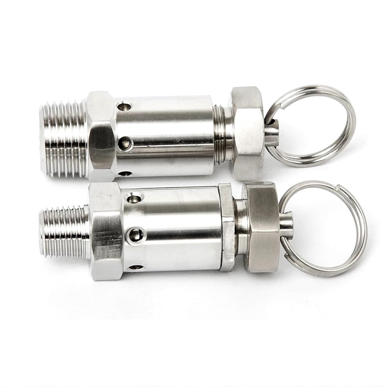 Zawory regulacyjne Zawory bezpieczeństwa SS304 1/4" 1/2" męskie ciśnienie 0,5-10Bar miniaturowe zawory bezpieczeństwa powietrza NPT/BSPT męskie Zawór(1I2inch 133g,NPT_6 BAR)
