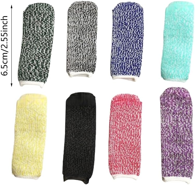 Pack Of 10 Cut Resistant Finger Cots for Kitchen, Garden, Sculpture Protections with Breathable and Reusable