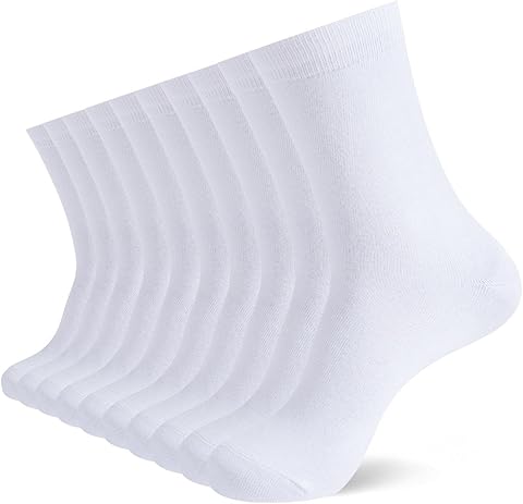 YOUCHAN 10 Pares Calcetines Hombre Mujer – Calcetines de Algodón Transpirables, Suaves y Cómodos