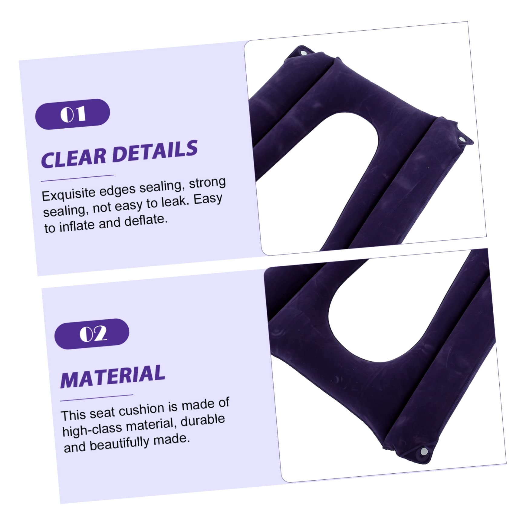 Cojín Antiescaras Inflable Negro de PVC Flocado y PP para Silla