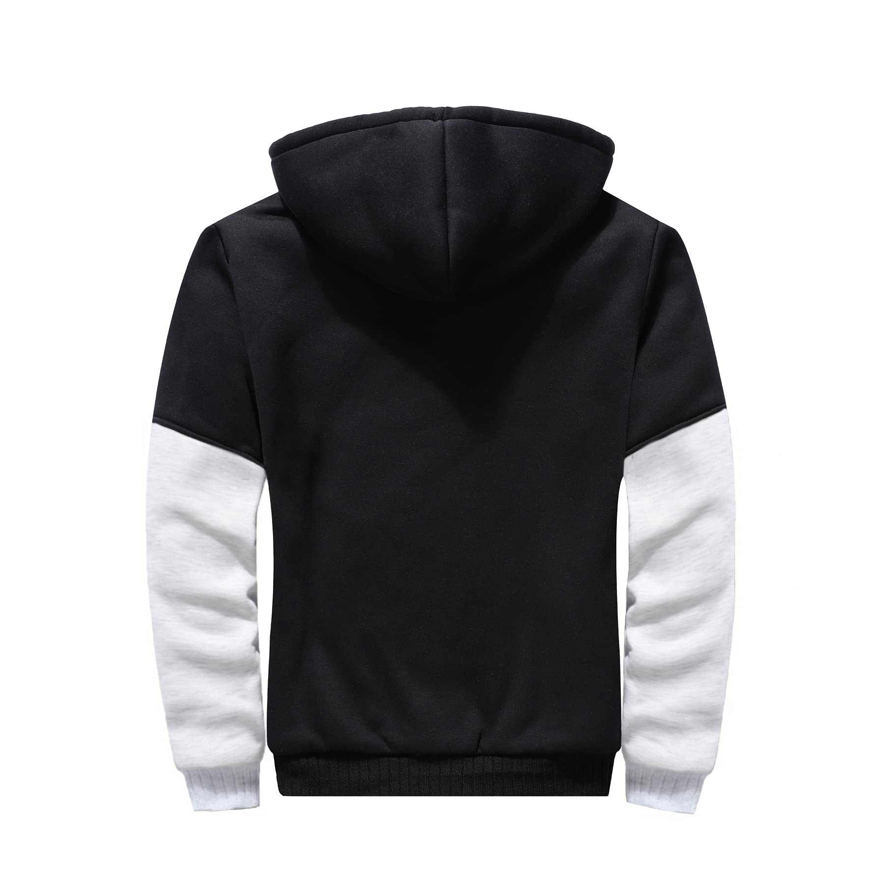 LEZUAN Felpa con Cappuccio Uomo Inverno Caldo Hoodie con Cerniera Integrale Felpe Uomo Manica Lunga Pullover Giacca di Spessore Cappotto in Pile Foderato