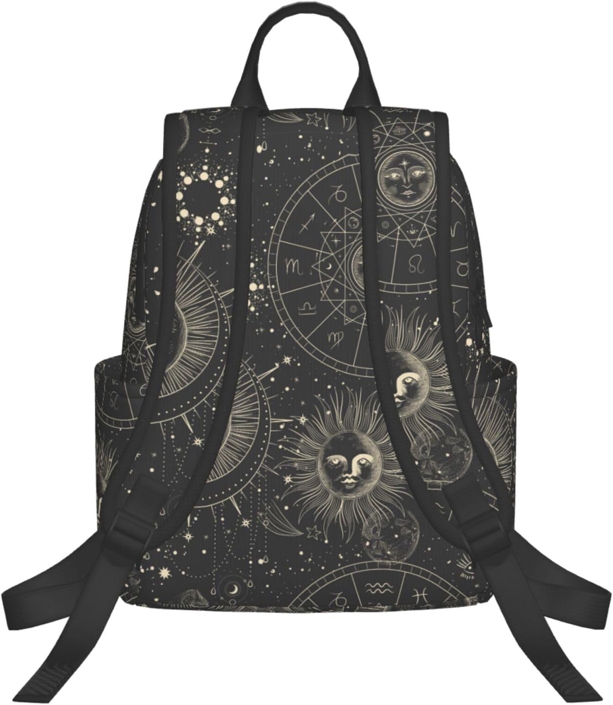 bassyil Twelve Constellations Mystical And Astrology Elements Backpack Bookbag Laptop Backpacks Multipurpose Daypack For Men Women Picnic Travel Hiking