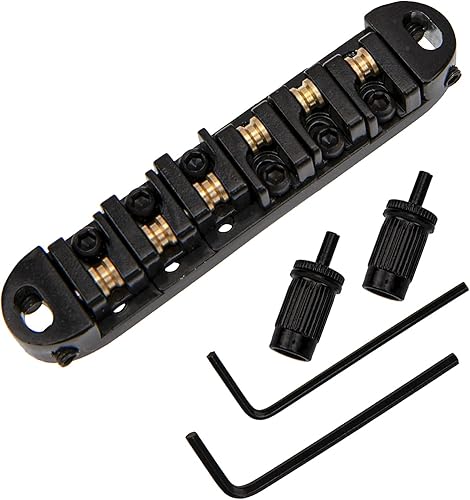 Miniatura 6 de 1 juego de puentes Yootones para guitarra, rodillo de puente de guitarra eléctrica, Les Paul, compatible con piezas de repuesto y accesorios