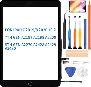 for iPad 7 7th/8 8th Generation Screen Replacement A2197 Digitizer A2270 Touch Kit for iPAD 10.2 2019/2020 Screen Replacement A2198 A2200 A2428 A2429 A2430 Glass Repair Parts +Home Button