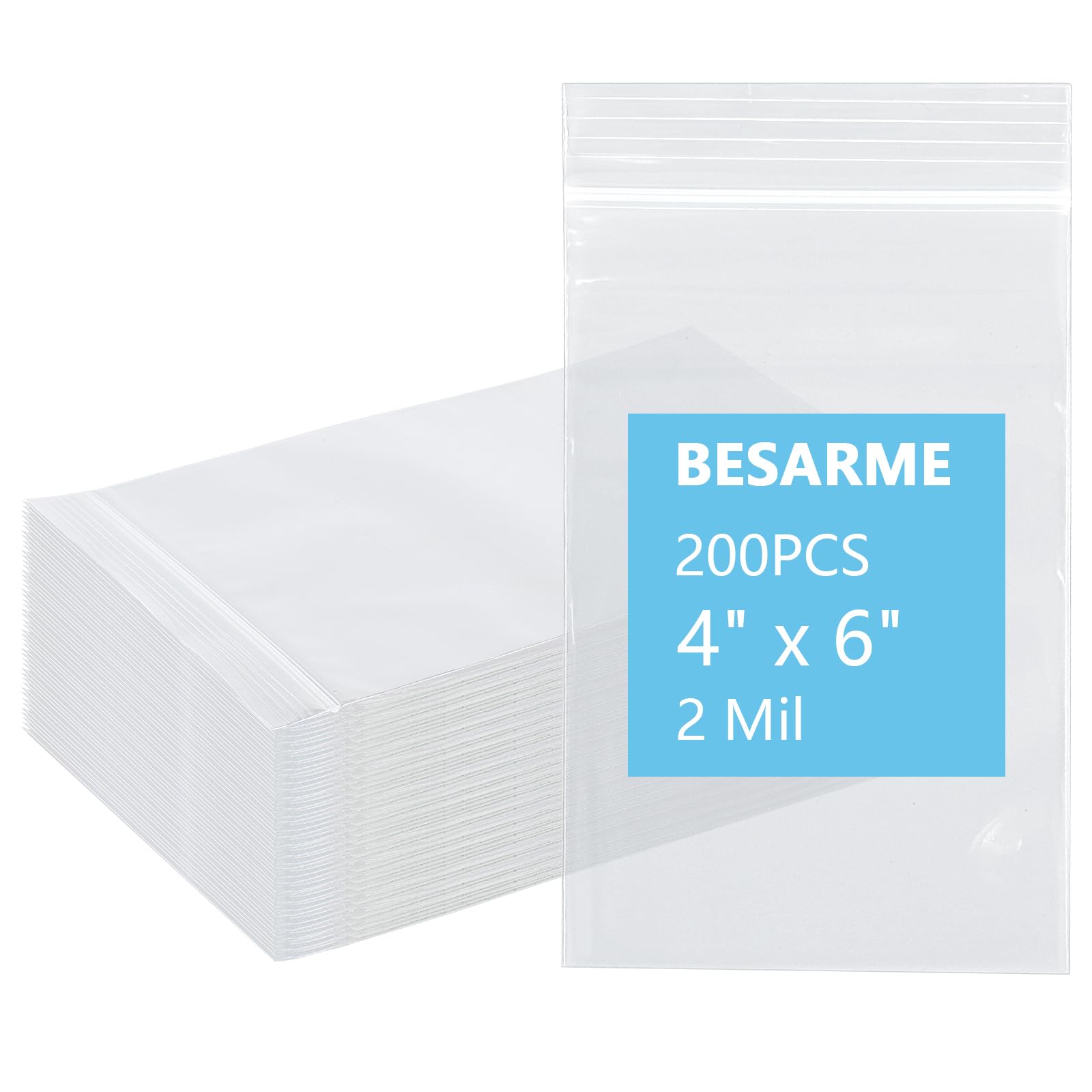Mini Plastic Bags - 500 Pack | Clear Resealable -13