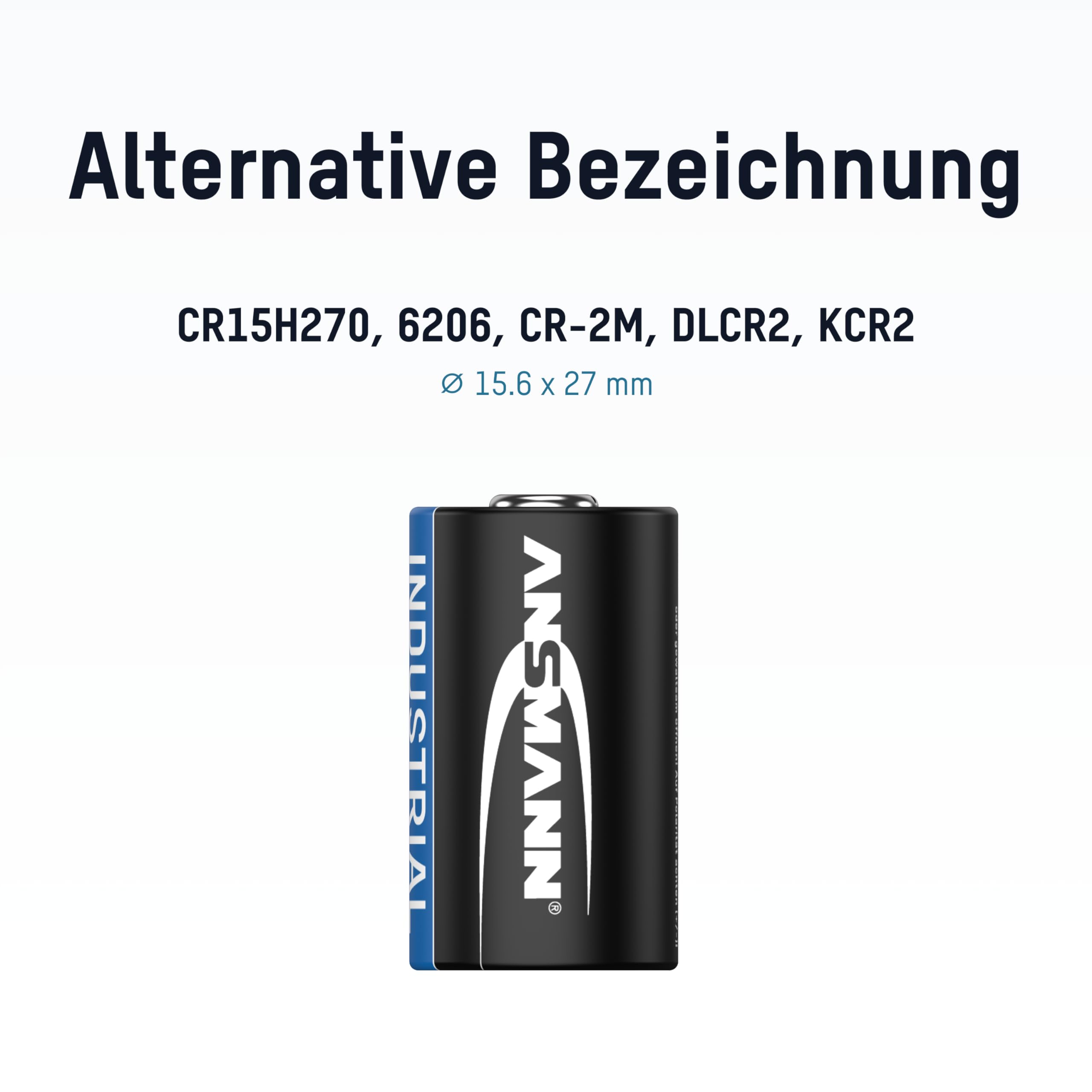 ANSMANN Bateria litowa CR2 3 V, 10 sztuk, DLCR2, specjalna bateria, idealna do czujników, elektronicznego zamka drzwi, lamp błyskowych, latarek
