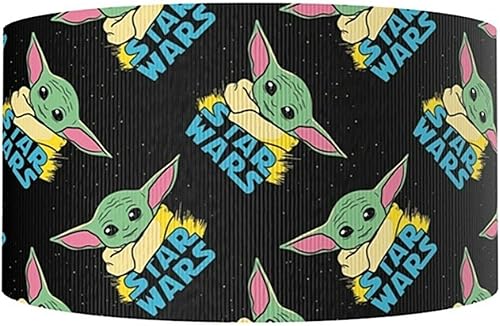 Baby Yoda - Cinta de repetición con temática de 1 pulgada de ancho, se vende en yardas, vendedor de Estados Unidos (3 yardas)