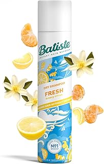 Batiste Fresh Shampoo a seco Dry Shampoo Spray, Absorve Oleosidade, Refresca Rápido, Limpeza a seco, Sem Sulfatos 200ml Todos os tipos cabelo - Produto 7 mais recomendado com 4.3 estrelas