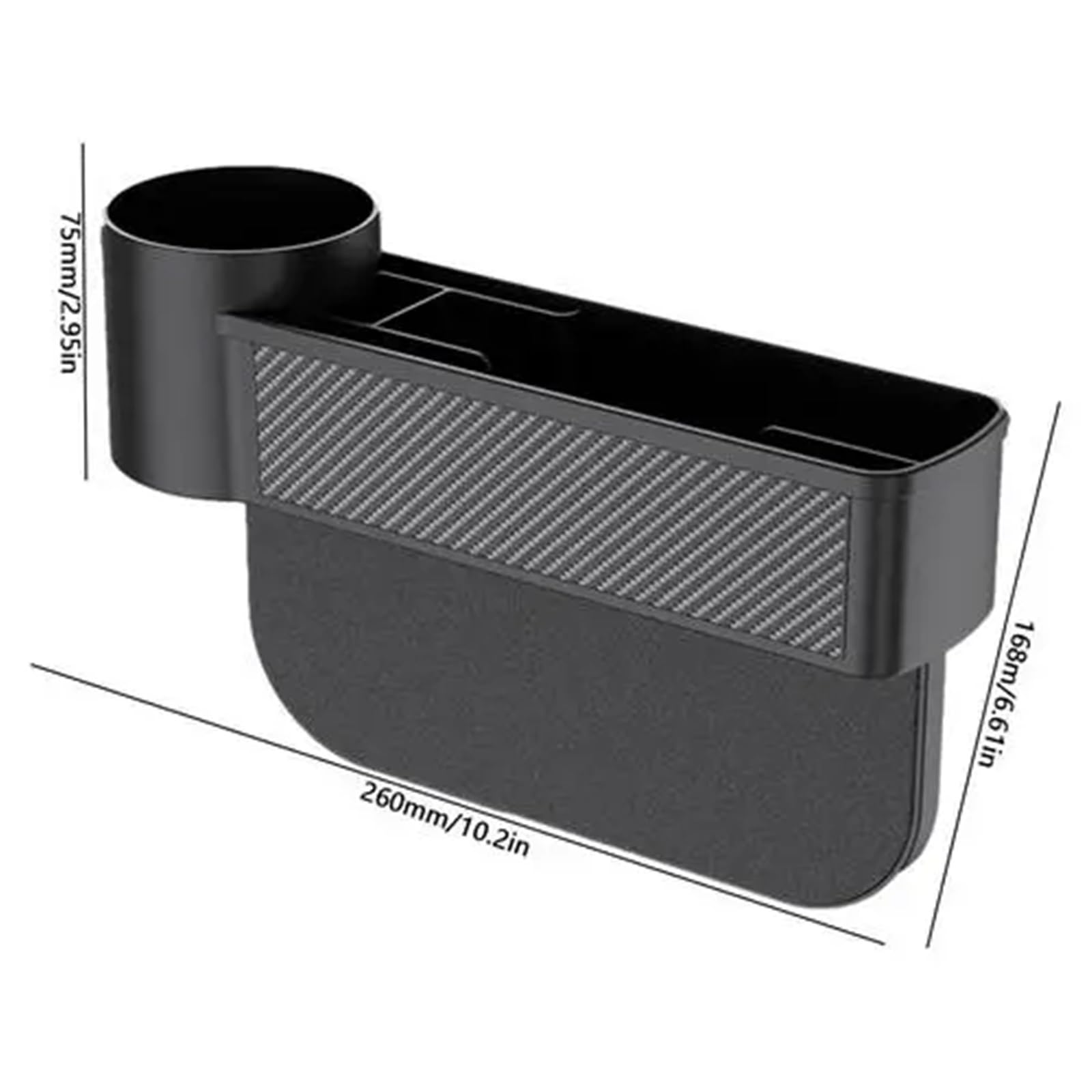 Car Seat Gap Organizer Easy To Apply Between Side Pockets With Cup Holder