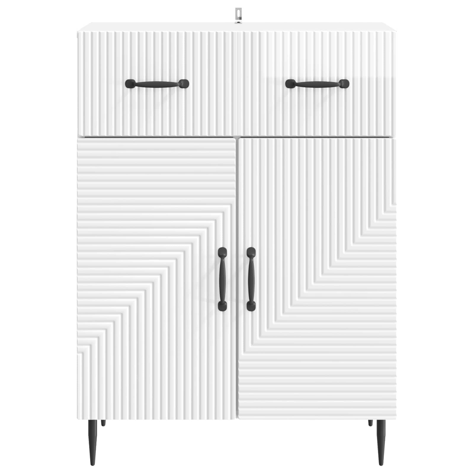 Credenza bianca lucida, 64 x 34,5 x 89,5 cm, comò