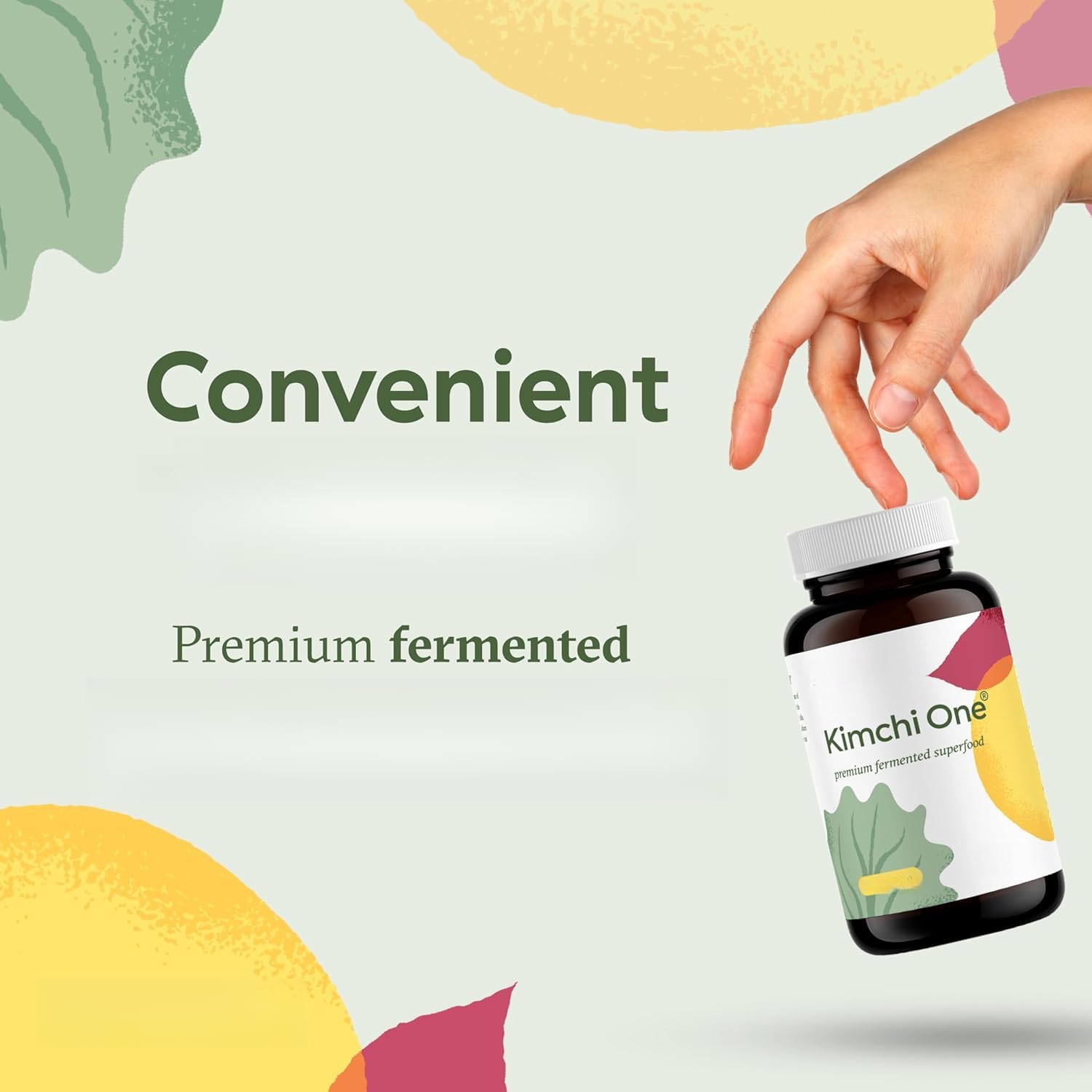 Probiotico in polvere per la salute dell'intestino e il benessere generale | Polvere di kimchi fermentato con probiotici vivi, enzimi digestivi e antiossidanti
