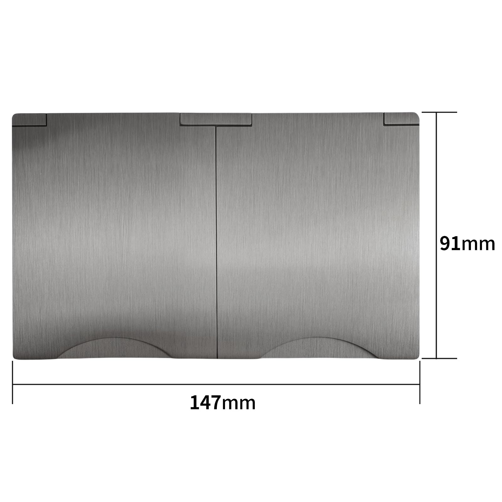 Panel ścienny ze szczotkowanej stali 8 mm, panel z 2 gniazdami