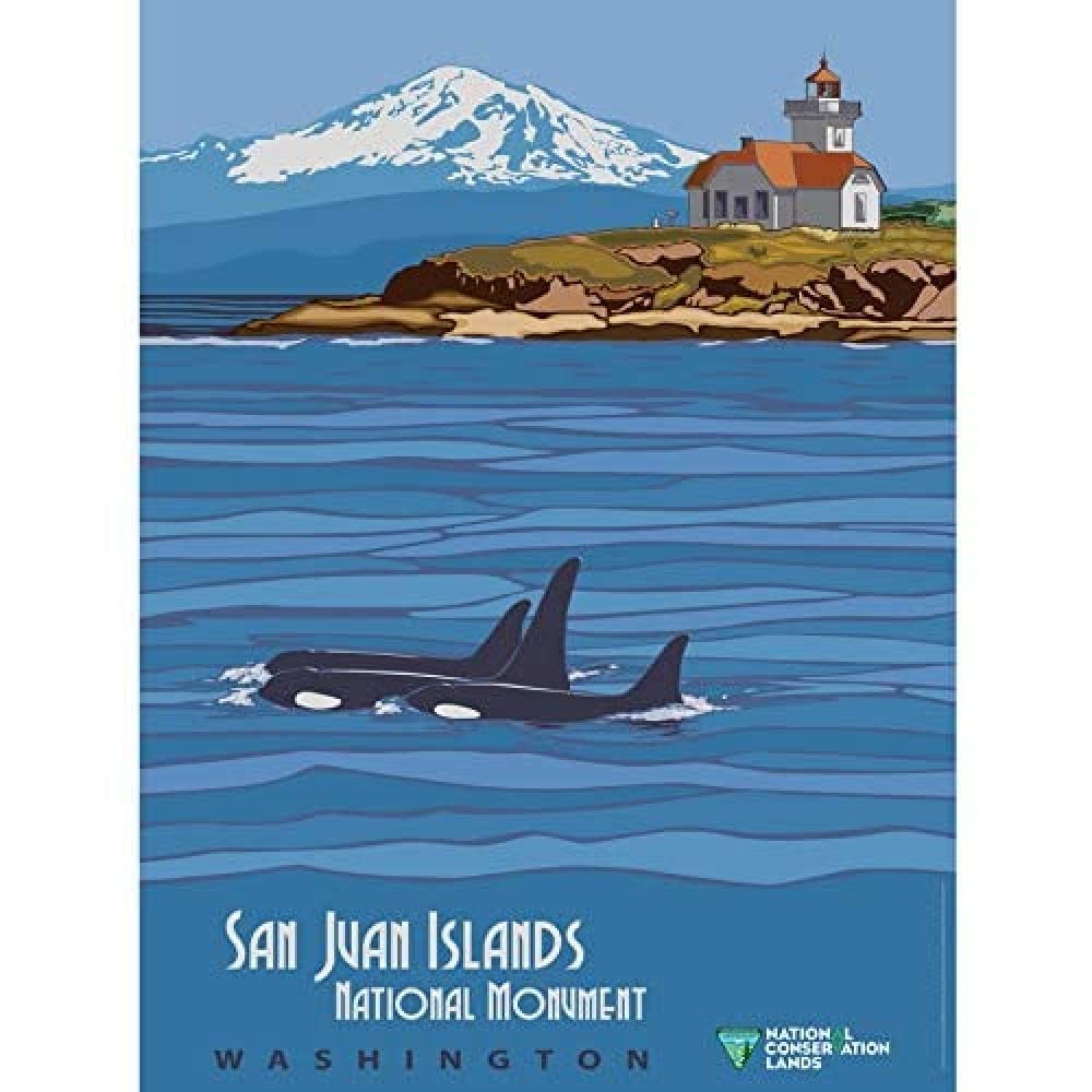Artery8 BLM San Juan Islands National Monument Washington Unframed Wall Art Print Poster Home Decor Premium