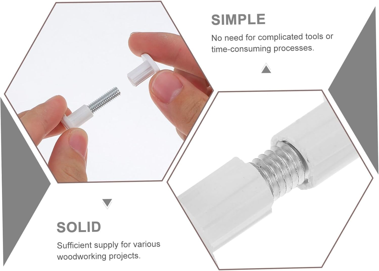 50pcs Board Connecting Fasteners Kit Furniture Hardware Unique Clamp Nut Design for Secure Assembly of Panels for Projects and Home Furniture
