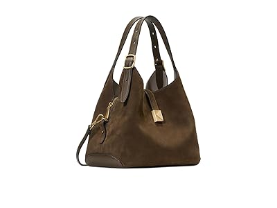 Kate Spade New York Deco Pebbled Leather And Suede Crossbody Tote Tote Handbags Burnt Sage, Leather/Suede