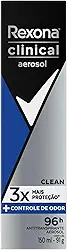 Rexona Antitranspirante Aerossol Men Clinical Clean 150ml (A embalagem pode variar)