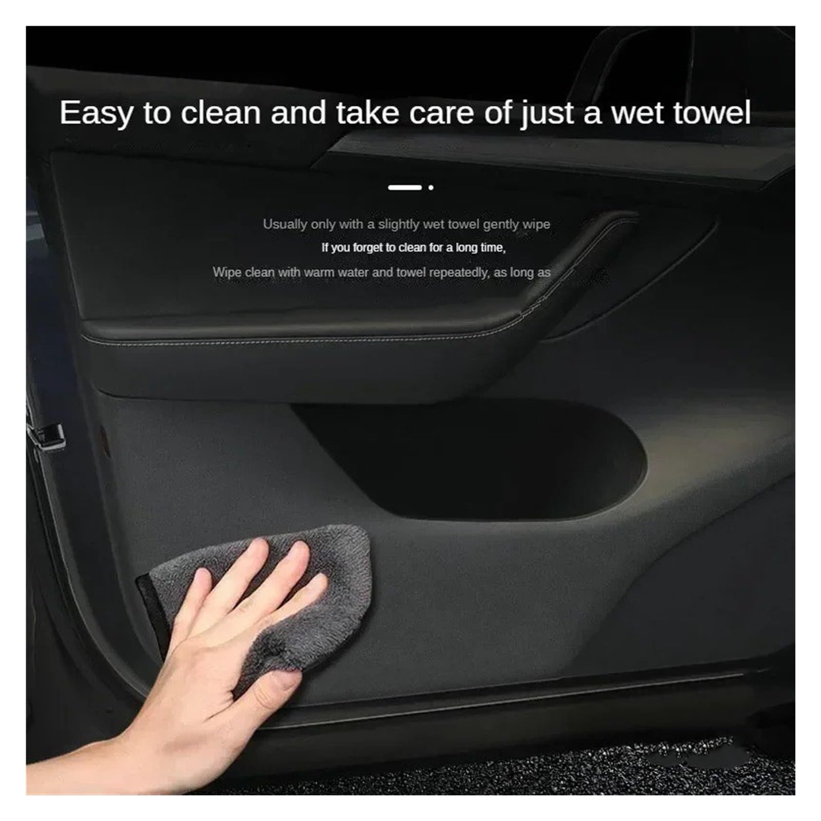 Per Tesla Per MODELLO3/Y Adesivo Protezione Pannello Controllo Centrale Aggiornato Modifica Antigraffio Pelle Scamosciata Cuscinetto Anti-calcio Porta Interni Console Centr Adesivo(3 middle skin)