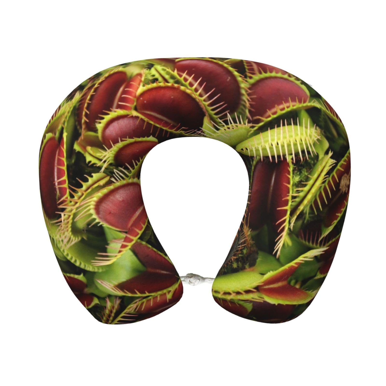 XingFox Plant Print Custom U-Shaped Travel Pillow,Memory Foam Cervical Neck Pillow,for Napping,Plane,Car,Home,Office