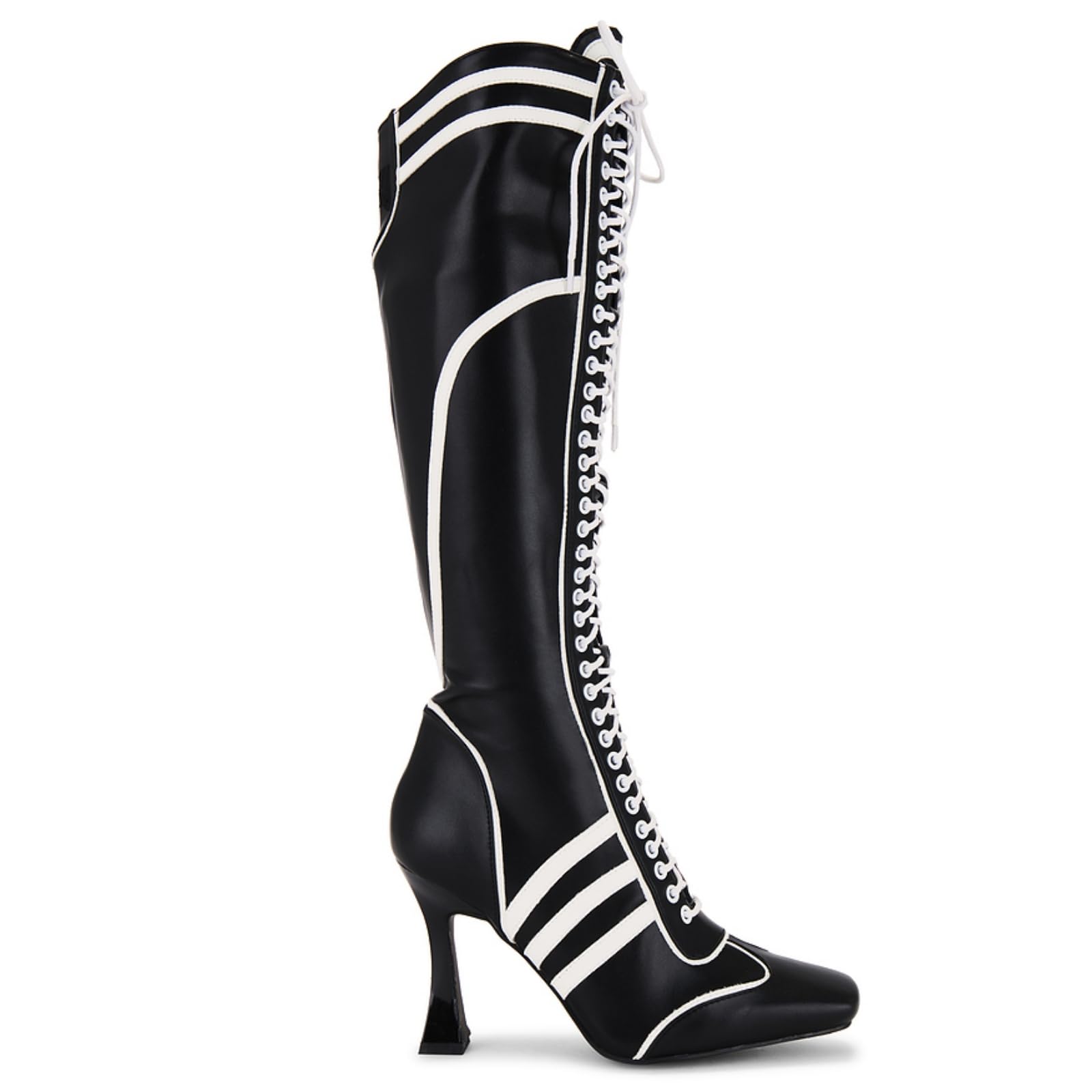 Knee High Boots for Women Square Toe Zip Kitten Heel Long Boots Dress Casual Party Festival Wedding Vacation