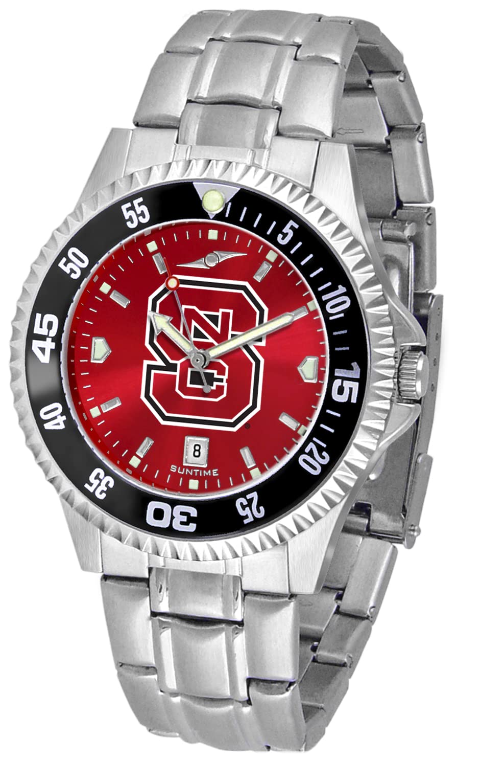 SunTime Men's Competitor 40mm Quartz Watch, 20mm Stainless Steel Strap, Team Color Dial and Bezel