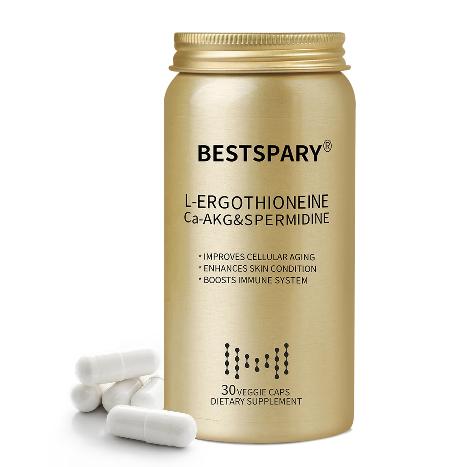 L-Ergothioneine, Antioxidant Dietary Supplement, 30 Vegetarian Capsules