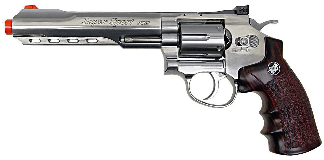 Boomingisland Wingun 702S 6" Airsoft CO2 Revolver Silver