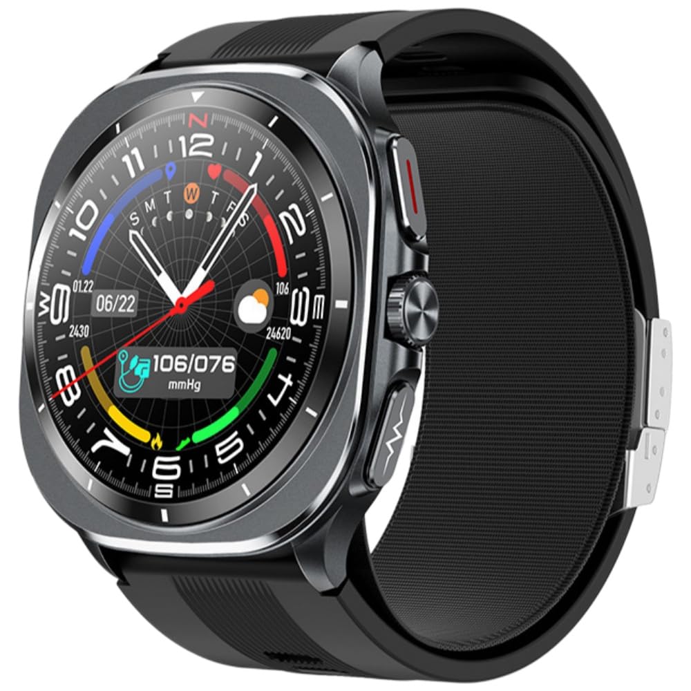 ortholeben OrthoWatch Pro Vita Smartwatch Herren & Frauen 1,43'' -Zoll-Volltouchscreen, 24/7 Schlafüberwachung,Bluetooth-Telefonie,Unterstützt mehrere Sprachen