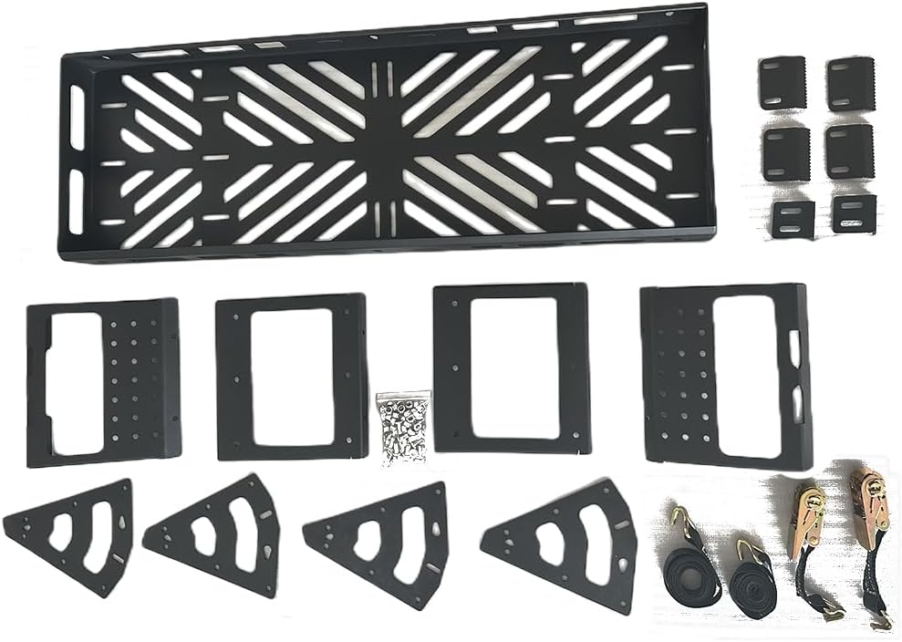 Aluminum Spare Tire Mount Cargo Basket Storage Compatible with 32" - 40" Tires on a Variety of Off-Road Vehicles,Fit for Jeep Wrangler JK JL TJ YJ CJ, Ford Bronco, SUV Accessories