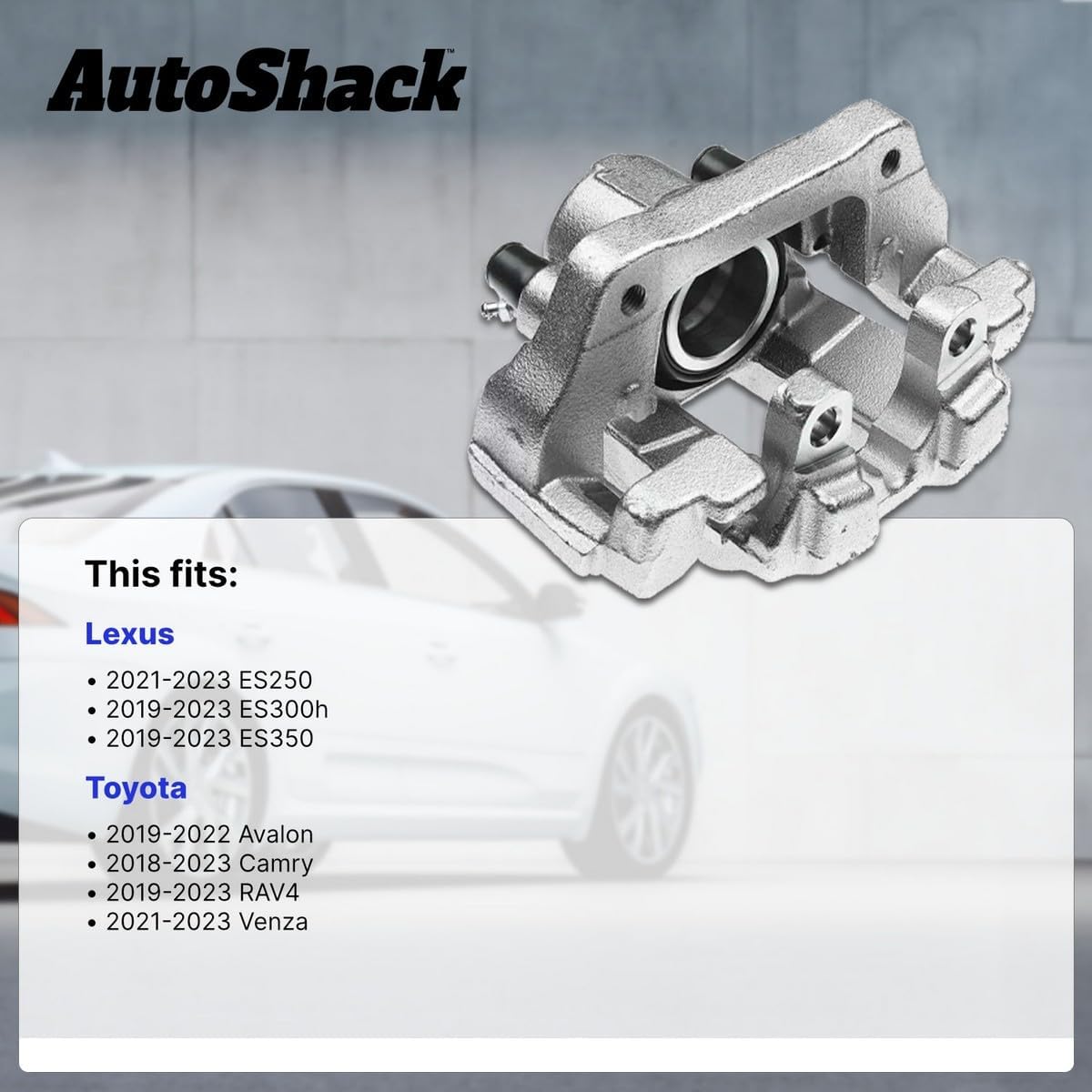 AutoShack Front Brake Calipers Left & Right Replacement for 2018-2024 Toyota Camry 2019-2024 Toyota RAV4 2019-2025 Lexus ES350 2019-2025 Lexus ES300h 2-PC Set