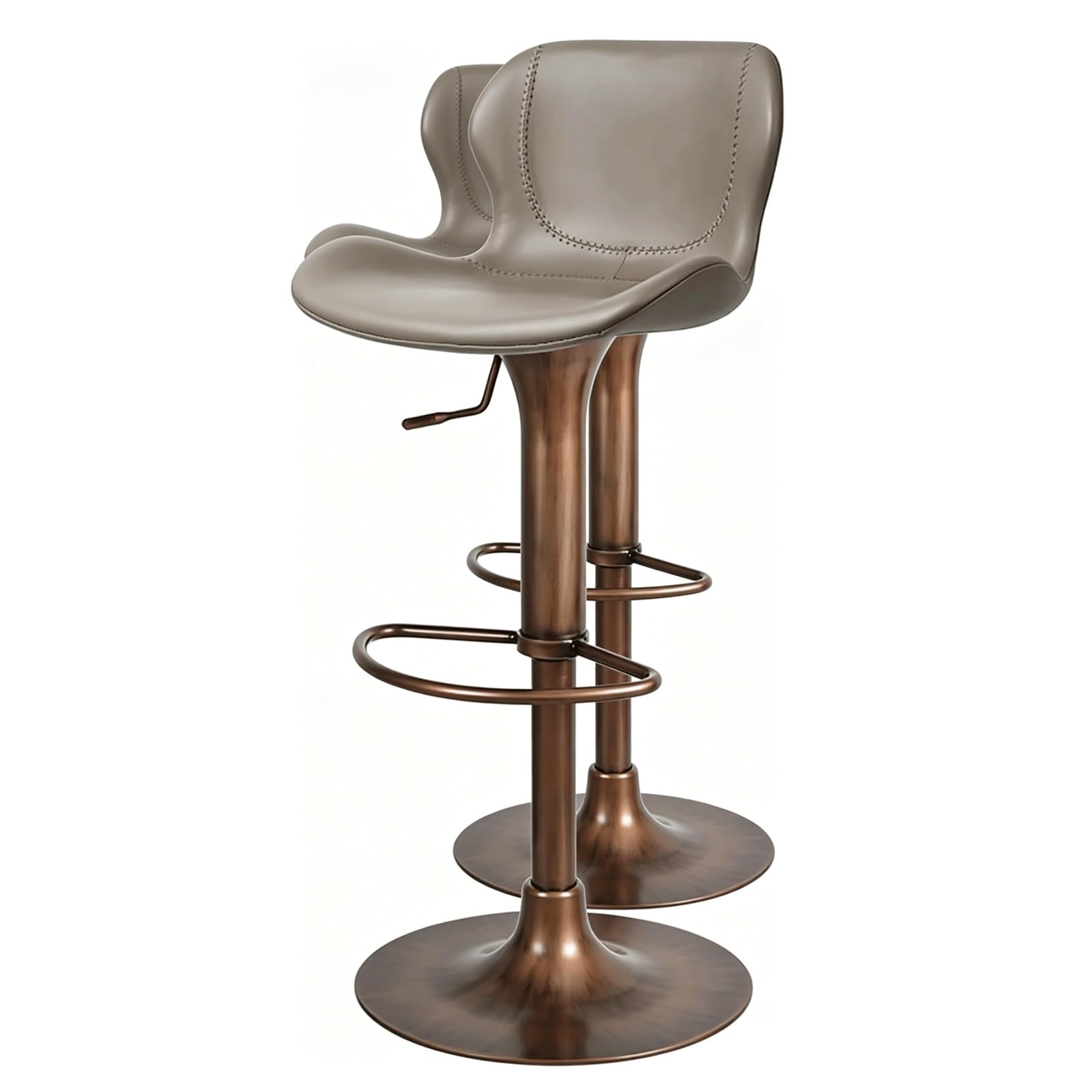 HNYJVZEVG Bar Stools for Kitchen Island Set of 2 Farmhouse Lift Bar Chairs Modern Counter Stool Rotating Barstools for Cafe/Restaurant/Dining(Red Antique Bronze)