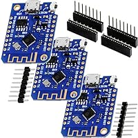 AZDelivery 3 x D1 Mini V3 NodeMCU ESP8266EX WLAN Modul kompatibel mit Arduino inklusive E-Book!