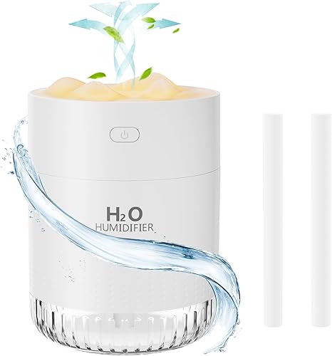 HOTLIFE Mini humidificador portátil, pequeño humidificador de plantas de niebla fría, humidificador personal recargable de escritorio para