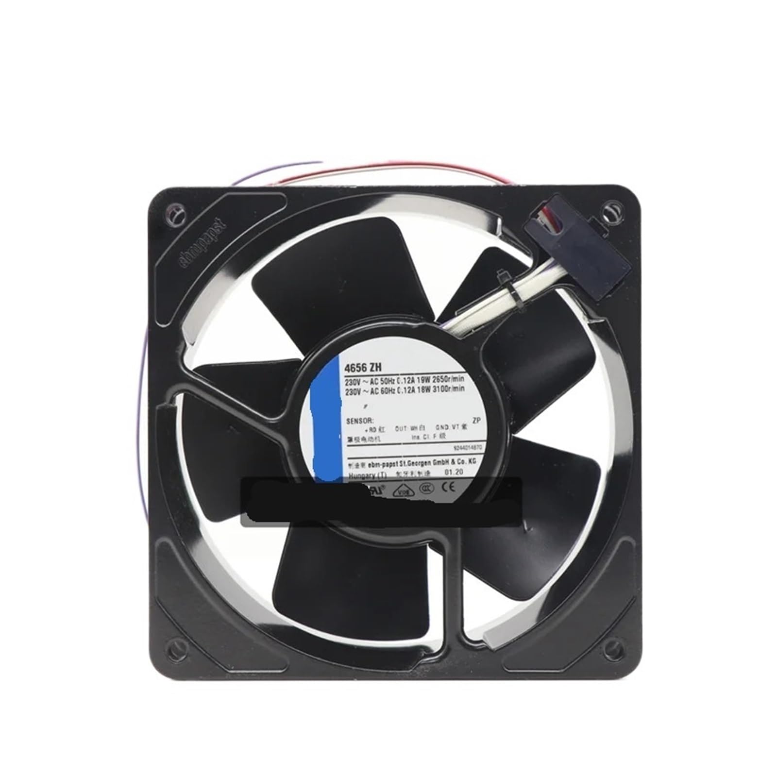 YACODLUL 4656ZH Axial Fan Ball Bearing 230V 89.46CFM/105.9CFM 37dB/42dB 119x119x38mm