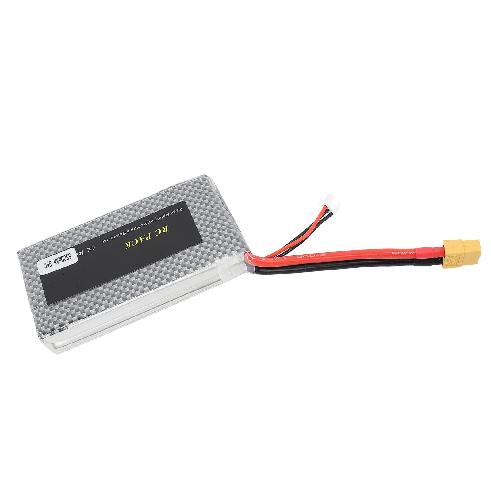 Socobeta Batería de Litio para Coche RC, 7,4 V, Alta Capacidad, 5500 MAh, Batería Recargable Duradera para Vehículos RC a Escala 1/10 y 1/18